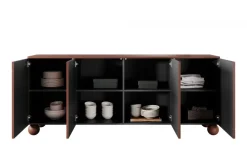 Bogart Komody*SONATIA II KOMODA 200 4D - burgund / nogi kule