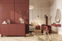 Bogart Komody*SONATIA II KOMODA 150 3D - burgund / nogi kule
