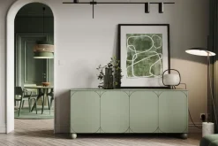 Bogart Komody*SONATIA II KOMODA 200 4D - oliwka / nogi kule