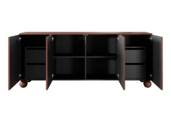 Bogart Komody*SONATIA II KOMODA 200 4D4SZ - burgund / nogi kule