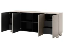 Bogart Komody*SONATIA II KOMODA 200 4D4SZ - cashmere / nogi kule