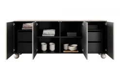 Bogart Komody*SONATIA II KOMODA 200 4D4SZ - cashmere / nogi kule