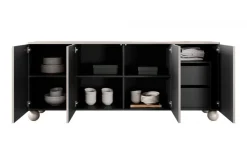 Bogart Komody*SONATIA II KOMODA 200 4D2SZ - cashmere / nogi kule