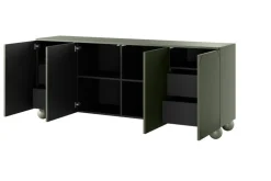 Bogart Komody*SONATIA II KOMODA 200 4D4SZ - oliwka / nogi kule