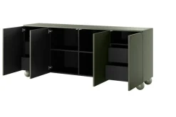 Bogart Komody*SONATIA II KOMODA 200 4D4SZ - oliwka / nogi kule