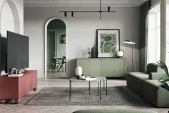 Bogart Komody*SONATIA II KOMODA 200 4D4SZ - oliwka / nogi kule