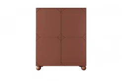 Bogart Komody*SONATIA II KREDENS 120 2D2SZ - burgund / nogi kule