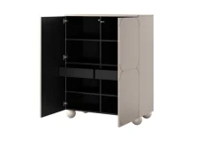 Bogart Komody*SONATIA II KREDENS 120 2D2SZ - cashmere / nogi kule