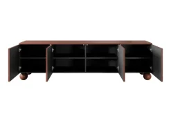 Bogart Szafki Rtv*SONATIA II RTV 200 4D - burgund / nogi kule