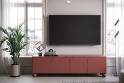 Bogart Szafki Rtv*SONATIA II RTV 200 4D2SZ - burgund / nogi kule