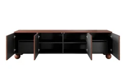 Bogart Szafki Rtv*SONATIA II RTV 200 4D2SZ - burgund / nogi kule