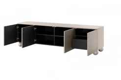 Bogart Szafki Rtv*SONATIA II RTV 200 4D1SZ - cashmere / nogi kule