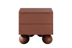 Bogart Szafki I Regały*SONATIA II SZAFKA NOCNA 45 2SZ - burgund / nogi kule