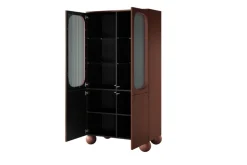 Bogart Witryny*SONATIA II WITRYNA 100 4D - burgund / nogi kule