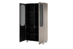 Bogart Witryny*SONATIA II WITRYNA 100 4D - cashmere / nogi kule