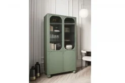 Bogart Witryny*SONATIA II WITRYNA 100 4D - oliwka / nogi kule