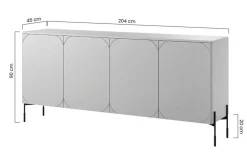 Bogart Komody*SONATIA KOMODA 200 4D - burgund