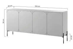 Bogart Komody*SONATIA KOMODA 200 4D2SZ - burgund