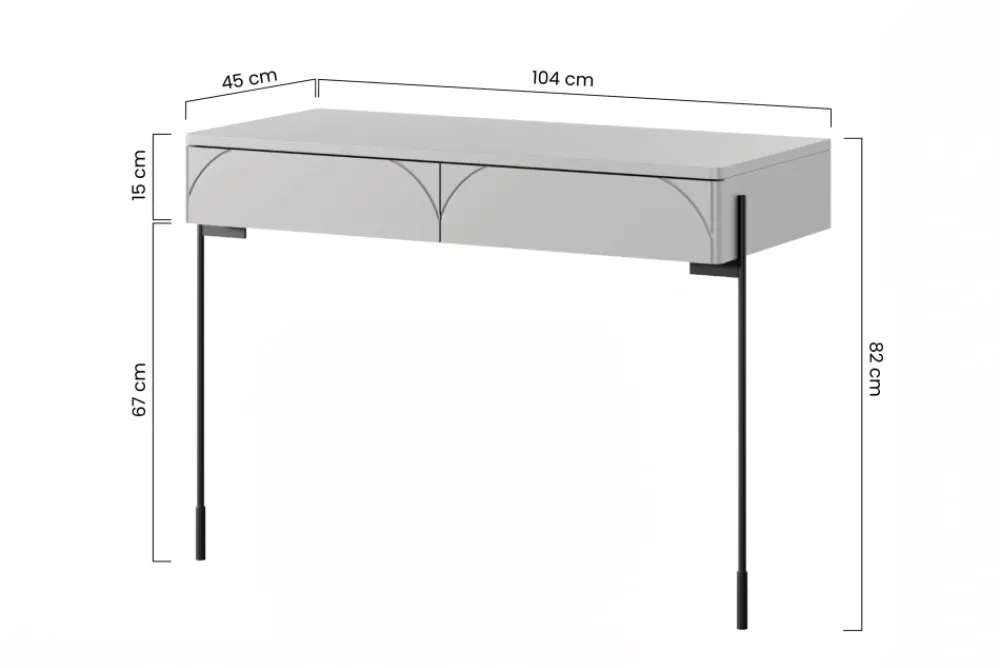 Toaletki Do Sypialni|Toaletki I Konsole*SONATIA KONSOLA 100 2SZ - oliwka