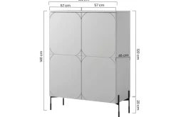 Bogart Komody*SONATIA KREDENS 120 2D2SZ - oliwka