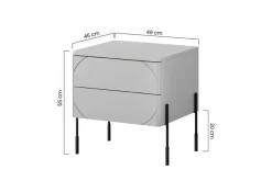 Bogart Szafki I Regały*SONATIA SZAFKA NOCNA 45 2SZ - oliwka