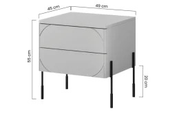 Bogart Szafki I Regały*SONATIA SZAFKA NOCNA 45 2SZ - oliwka