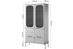 Bogart Witryny*SONATIA WITRYNA 100 4D - burgund