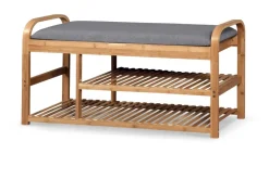 Halmar Szafki I Regały*ST13 ławka / stojak na buty bambus - popielaty (1p=1szt)1 sztuka