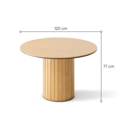 Lenart Stoły Do Jadalni|Stoły*Stół okrągły 120 cm Rotto RT-09 dąb vincenza