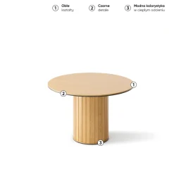 Lenart Stoły Do Jadalni|Stoły*Stół okrągły 120 cm Rotto RT-09 dąb vincenza