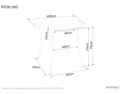 Signal Stoły*Stół Rion fi90