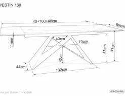Signal Stoły*Stół Westin Ceramic Sahara Noir