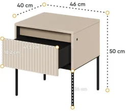 Lenart Szafki Nocne Do Sypialni|Szafki Nocne*Stolik do sypialni Trend TR-10 beż piaskowy