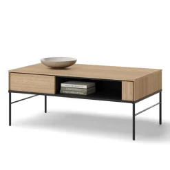 Lenart Ławy I Stoliki Do Salonu|Stoliki Kawowe I Ławy*Stolik kawowy z półką VISSO VI-09 dąb linearny