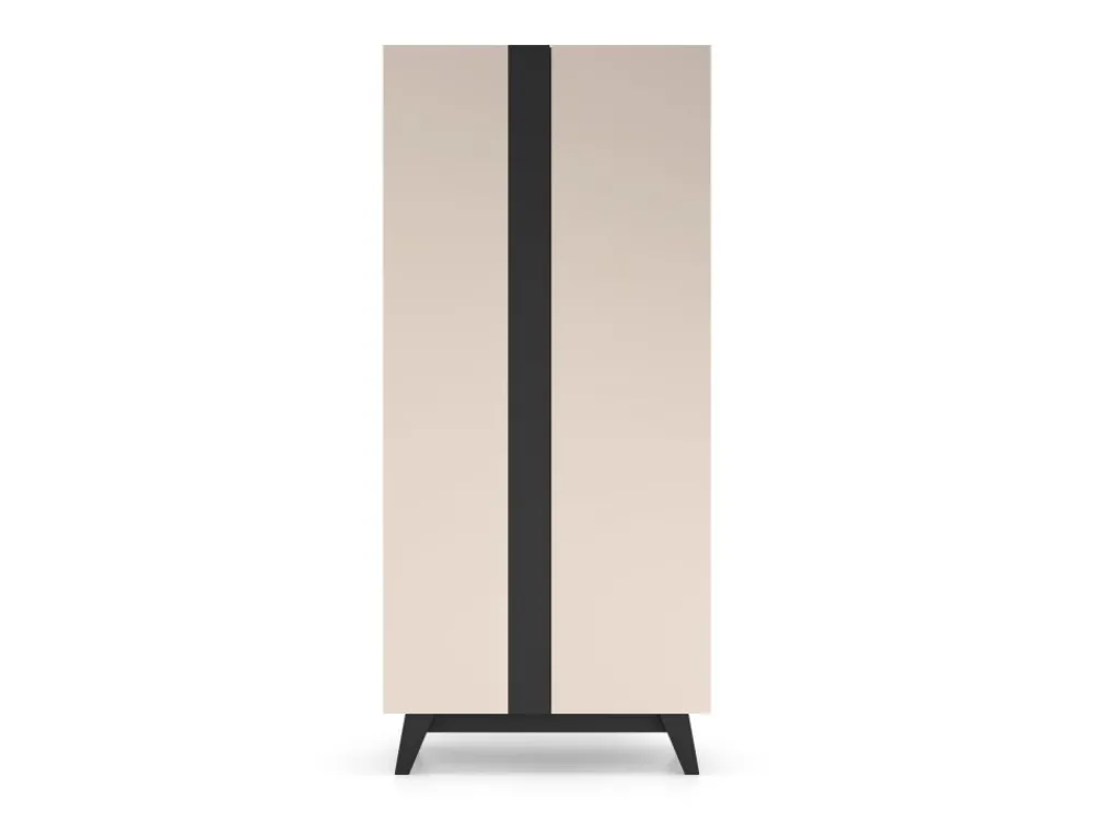 ML Meble Szafy*Szafa dwudrzwiowa kaszmir Freshion 01 cashmere/czarny - szafa 2D