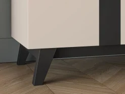 ML Meble Szafy*Szafa dwudrzwiowa kaszmir Freshion 01 cashmere/czarny - szafa 2D