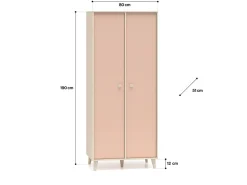 ML Meble Szafy*Szafa dwudrzwiowa z półkami i drążkami Mevel 02