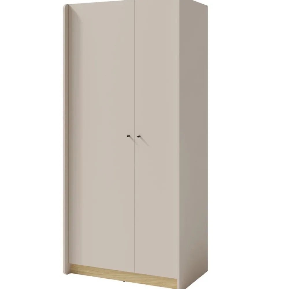 Dzieci Meblar Szafy Do Pokoju Młodzieżowego|Szafy Do Pokoju Dziecięcego*Szafa dwudrzwiowa z półkami do pokoju Alessio AE3 beż piaskowy