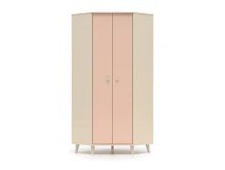 ML Meble Szafy*Szafa narożna Mevel 01 – Millenial Pink / Piasek Pustyni