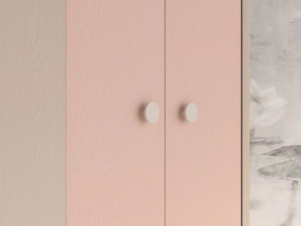 ML Meble Szafy*Szafa narożna Mevel 01 – Millenial Pink / Piasek Pustyni