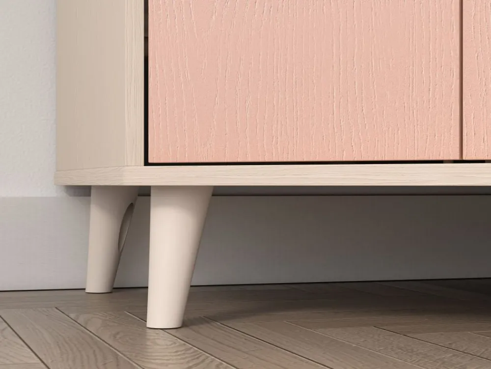 ML Meble Szafy*Szafa narożna Mevel 01 – Millenial Pink / Piasek Pustyni