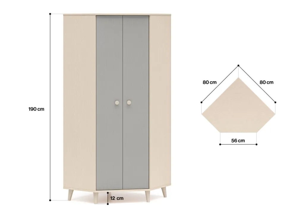 ML Meble Szafy*Szafa narożna Mevel 01