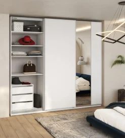 Lenart Szafy Do Przedpokoju|Szafy Do Sypialni*Szafa przesuwna z lustrem 250 cm Maxi MX-06