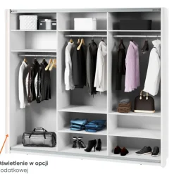 Lenart Szafy Do Przedpokoju|Szafy Do Sypialni*Szafa przesuwna z lustrem 250 cm Maxi MX-06