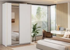Lenart Szafy Do Przedpokoju|Szafy Do Sypialni*Szafa przesuwna z lustrem 120 cm Maxi MX-01