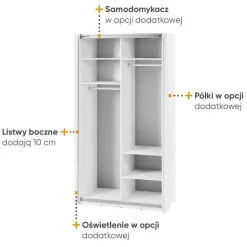 Lenart Szafy Do Przedpokoju|Szafy Do Sypialni*Szafa przesuwna z lustrem 120 cm Maxi MX-01