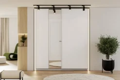 Lenart Szafy Do Przedpokoju|Szafy Do Sypialni*Szafa przesuwna z lustrem 170 cm Maxi MX-03