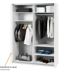 Lenart Szafy Do Przedpokoju|Szafy Do Sypialni*Szafa przesuwna z lustrem 170 cm Maxi MX-03