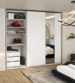 Lenart Szafy Do Przedpokoju|Szafy Do Sypialni*Szafa przesuwna z lustrem 220 cm Maxi MX-05