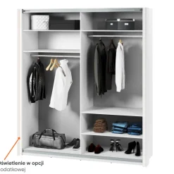Lenart Szafy Do Przedpokoju|Szafy Do Sypialni*Szafa przesuwna z lustrem 200 cm Maxi MX-04